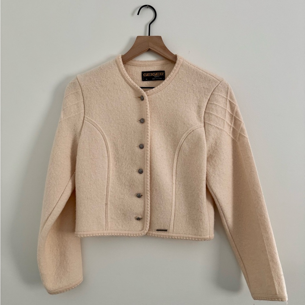 VINTAGE Geiger Tyrol Cream Wool Jacket/Cardigan